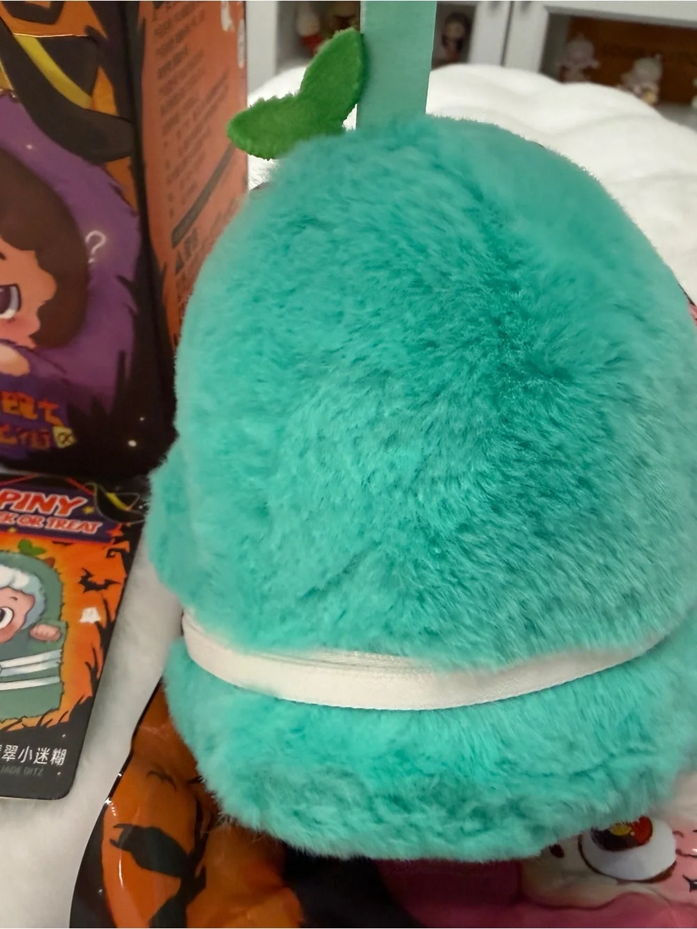 Plush Teal Baby Doll Plushie with Bow - Kids Toys